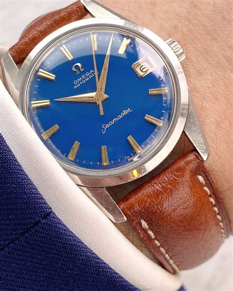 omega seamaster blue automatic|omega seamaster blue dial vintage.